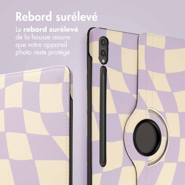 imoshion Coque Design rotatif à 360° Samsung Galaxy Tab S10 Ultra / Tab S9 Ultra - Dancing Cubes