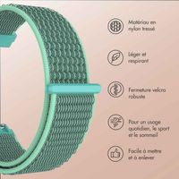 imoshion Bracelet en nylon avec fermeture velcro Samsung Galaxy Watch 7 40/44 mm - Vert menthe
