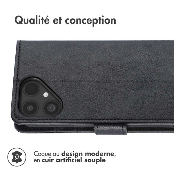 imoshion Étui de télephone portefeuille de luxe Fairphone 6 - Noir