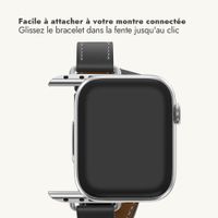 Selencia Bracelet Élan Double strap Apple Watch | 38/40/41/42 mm - Noir