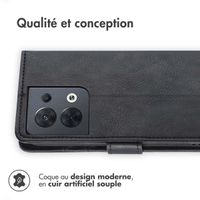 imoshion Étui de télephone portefeuille de luxe Oppo Reno 8 5G - Noir