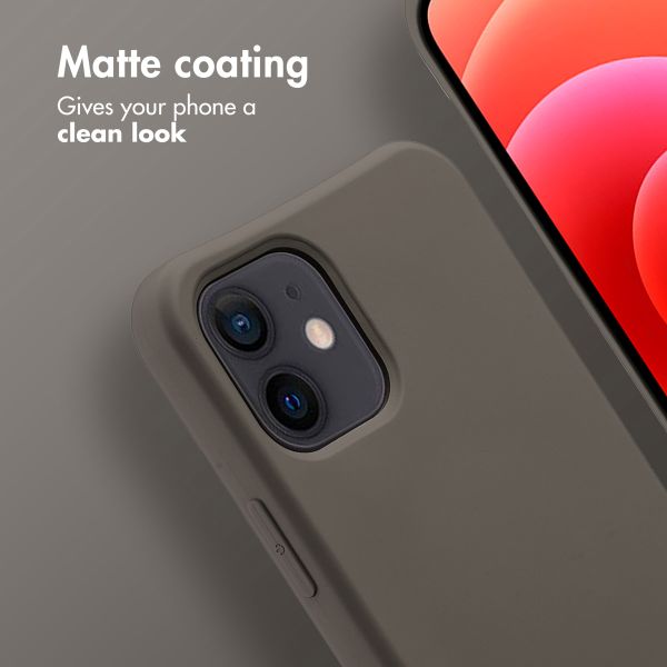 imoshion Coque arrière Color avec cordon amovible et MagSafe Apple iPhone 12 (Pro) - Black Coffee