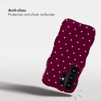 Selencia Coque arrière Vivid Wavy avec MagSafe Samsung Galaxy S26 Ultra - Happy Dots Burgundy