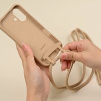 imoshion Coque arrière Color avec cordon amovible et MagSafe Apple iPhone 16 - Nude