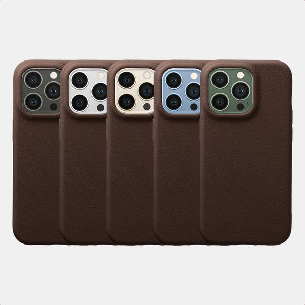 imoshion Coque arrière Texture Apple iPhone 13 Pro - Marron foncé