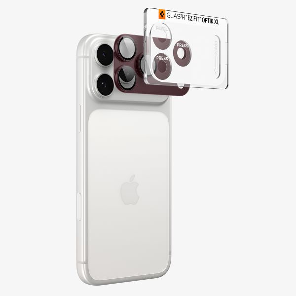 Spigen Optik Pro XL - pack de 1 Apple iPhone 18 Pro - Dark Cherry