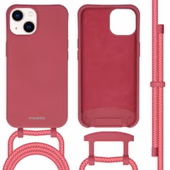 imoshion Coque de couleur avec cordon amovible Apple iPhone 14 - Red Raspberry