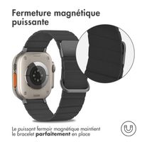imoshion Bracelet en cuir magnétique Apple Watch | 44/45/46/49 mm - Noir