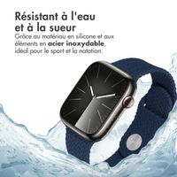imoshion Bracelet tressé en silicone Apple Watch | 38/40/41/42 mm - Bleu foncé
