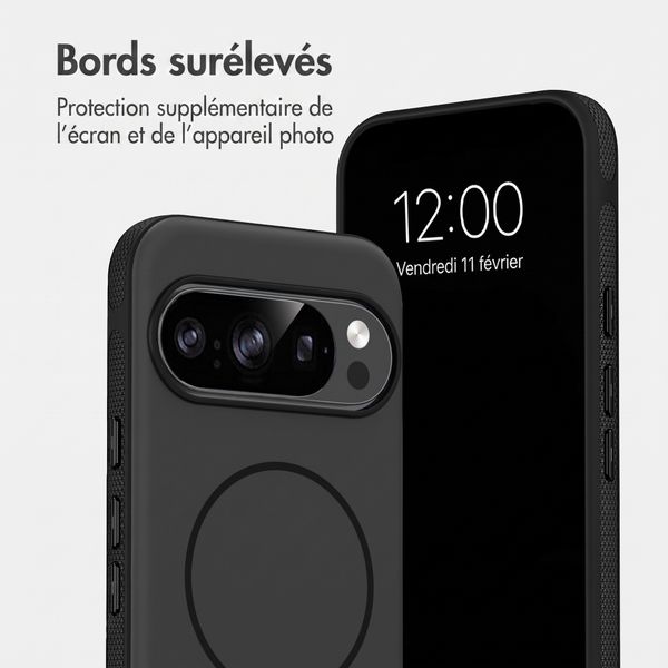 imoshion Coque arrière Color avec Thin MagSafe Ring Google Pixel 11 / 11 Pro / 10 / 10 Pro - Noir