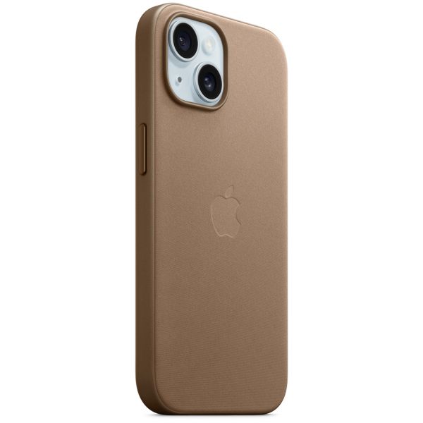 Apple Coque FineWoven MagSafe Apple iPhone 15 - Taupe