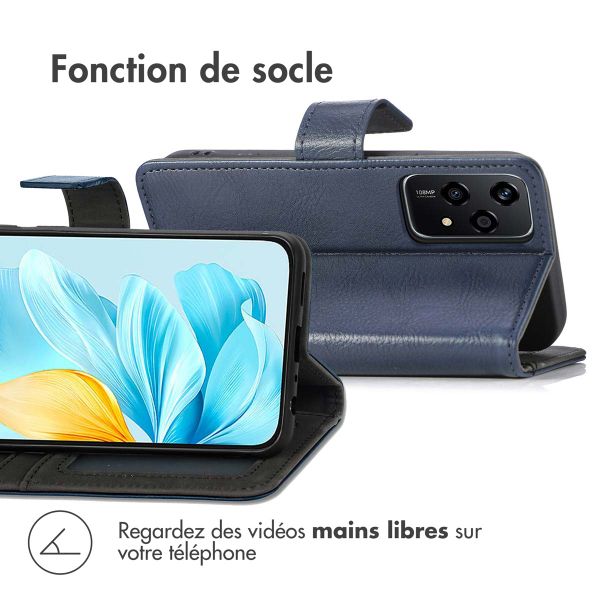 imoshion Étui de télephone portefeuille de luxe Honor 200 Lite - Bleu foncé
