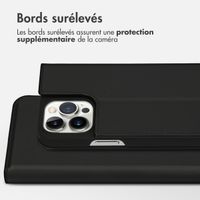 Accezz Étui de télephone Slim Folio en cuir de qualité supérieure Apple iPhone 13 Pro Max - Noir