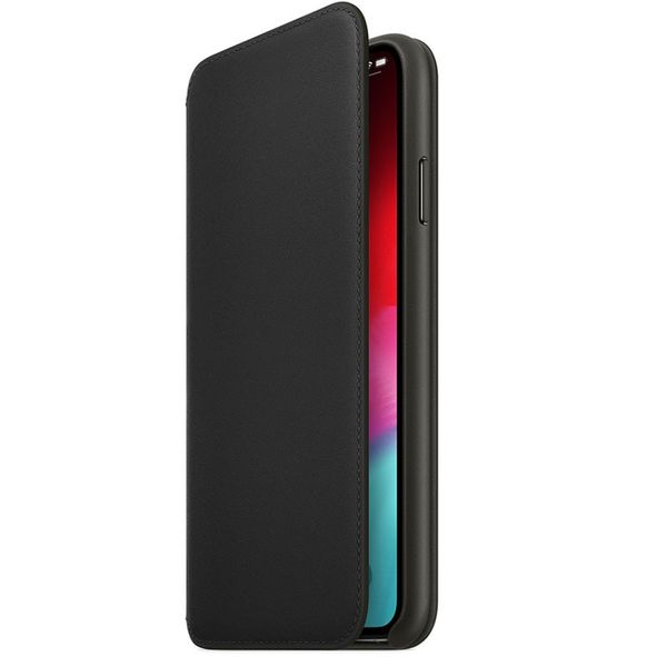 Apple Étui de télephone portefeuille Leather Folio Apple iPhone Xs Max - Noir
