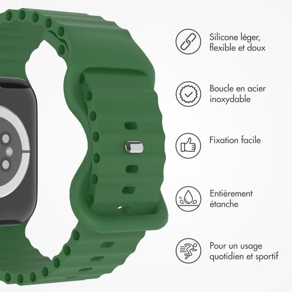 imoshion Bracelet Athletic en silicone Apple Watch | 44/45/46/49 mm - Vert foncé