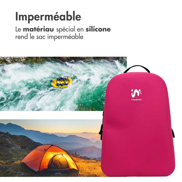 imoshion Sac à dos Hermétique et Étanche 20L - Grand - Rose vif