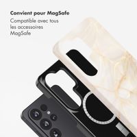Selencia Coque arrière Vivid avec MagSafe Samsung Galaxy S26 Ultra - Golden Beige Marble