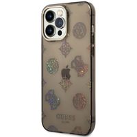 Guess Coque Peony Glitter Apple iPhone 14 Pro Max - Noir