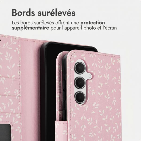 imoshion Étui de télephone portefeuille Design Samsung Galaxy A36 - Pink Bazaar Flowers