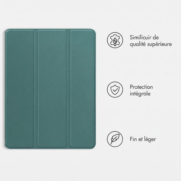 imoshion Coque tablette Trifold Apple iPad Air 11 pouces (2026) M4 / (2025) M3 / (2024) M2 / Air 5 (2022) / Air 4 (2020) - Vert foncé