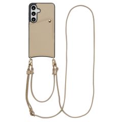 Selencia Coque de télephone Nova avec cordon et porte-cartes Samsung Galaxy S25 / S24 - Beige