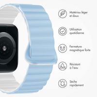 imoshion Bracelet en silicone magnétique Apple Watch | 38/40/41/42 mm - Bleu & Blanc
