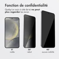 Accezz Protection d'écran en verre trempé avec filtre de confidentialité + Applicateur Samsung Galaxy S25 / S24