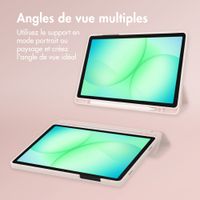 Accezz Coque tablette portefeuille Smart Silicone Samsung Galaxy Tab A11 Plus / A9 Plus - Rose