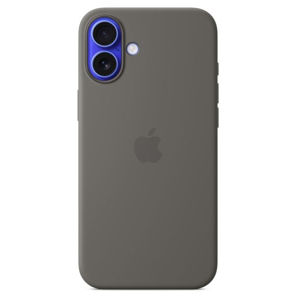 Apple Coque en silicone MagSafe Apple iPhone 16 Plus - Stone Gray