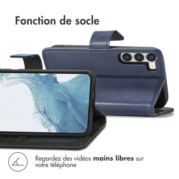 imoshion Étui de télephone portefeuille de luxe Samsung Galaxy S23 - Bleu foncé