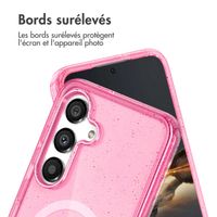 imoshion Coque Pailletée avec MagSafe Samsung Galaxy S24 - Paillettes Rose