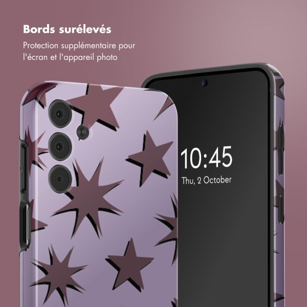 Selencia Coque arrière Vivid Samsung Galaxy A15 (5G/4G) - Stars Plum Lilac
