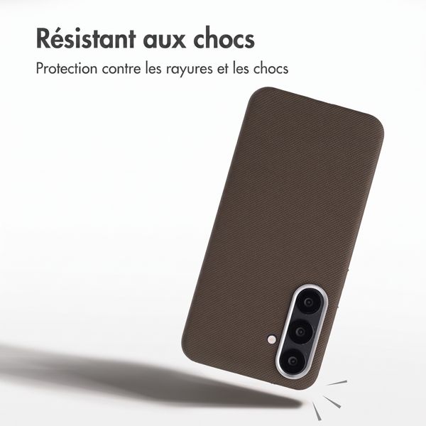 Accezz Coque arrière Mesh avec MagSafe Samsung Galaxy S25 / S24 - Marron