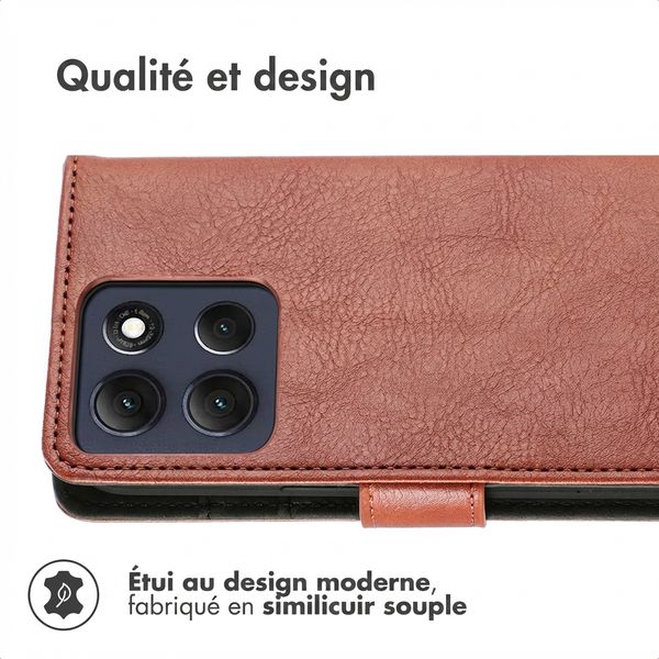 imoshion Étui de télephone portefeuille de luxe Motorola Moto G86 - Marron