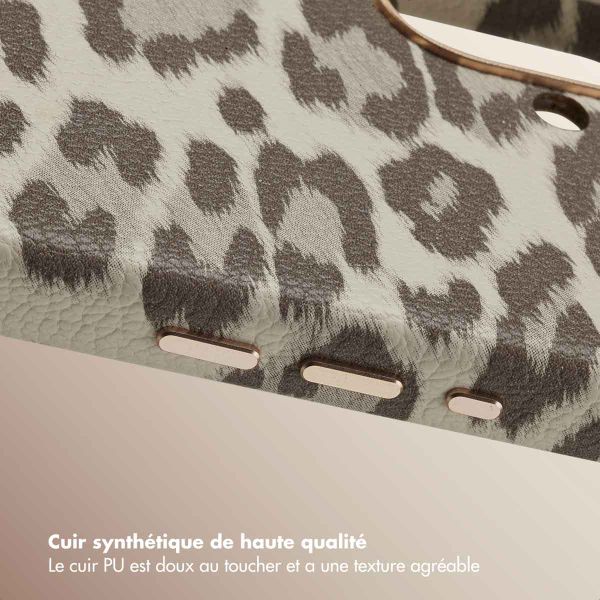Selencia Coque Sabi imprimé panthère avec MagSafe Apple iPhone 16 - Soft Ivory