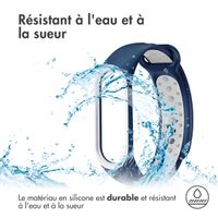 imoshion Bracelet sport silicone Xiaomi Mi Band 3 / 4 - Dark Blue & White