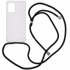 imoshion Coque arrière transparente avec cordon Samsung Galaxy A71 - Noir