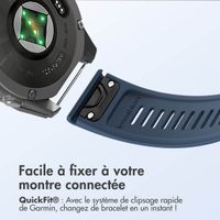 imoshion Bracelet QuickFit® Stripe en silicone  - Connexion Garmin 22 mm - Bleu foncé