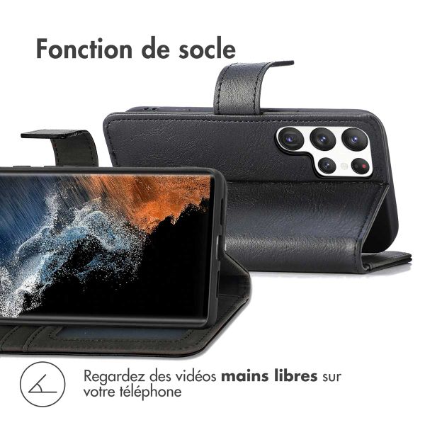 imoshion Étui de télephone portefeuille de luxe Samsung Galaxy S23 Ultra - Noir