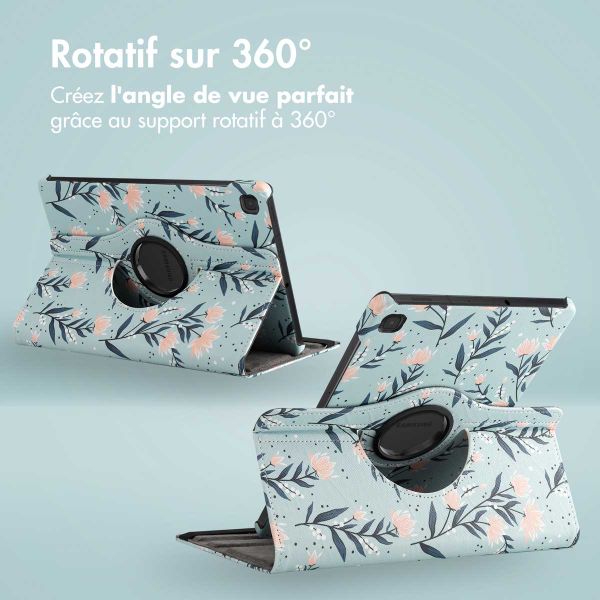 imoshion Coque tablette Design rotatif à 360° Samsung Galaxy Tab S6 Lite (2020/2022/2024)  - Flowers
