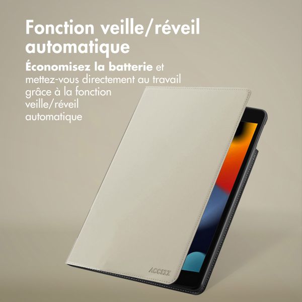 Accezz Coque tablette Classic Apple iPad 9 (2021) 10.2 pouces / iPad 8 (2020) 10.2 pouces / iPad 7 (2019) 10.2 pouces - Greige