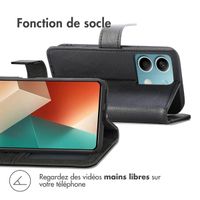 imoshion Étui de télephone portefeuille de luxe Xiaomi Redmi Note 13 (5G) - Noir