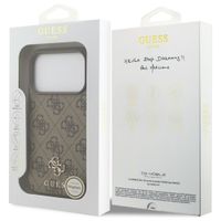 Guess Coque 4G Metal Logo MagSafe Apple iPhone 17 Pro - Marron