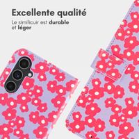 imoshion Étui de télephone portefeuille Design Samsung Galaxy A54 (5G) - Dusty Rose Blossoms