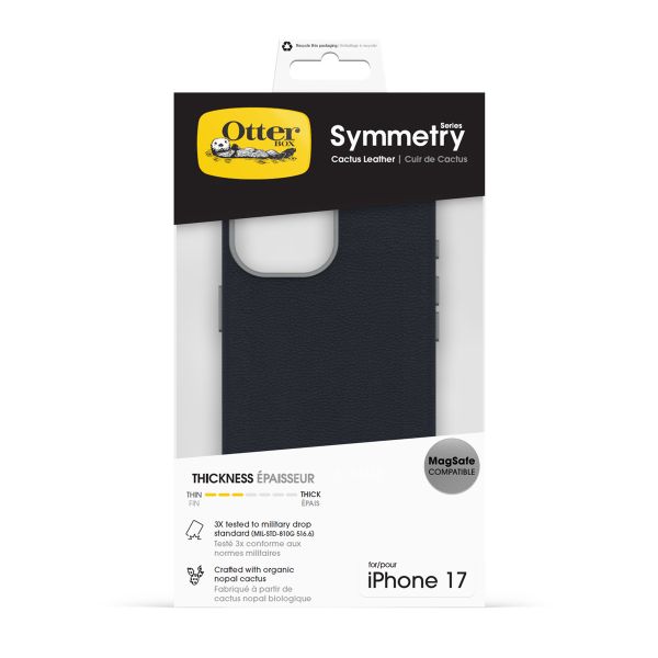 OtterBox Coque en cuir de cactus Symmetry MagSafe Apple iPhone 17 - Riverside Blue