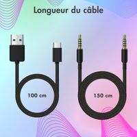 imoshion Casque sans fil pour enfants LED Light Cat Ear - Limiteur de décibels - Avec câble AUX - Orange