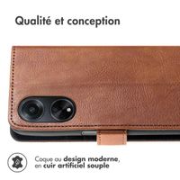 imoshion Étui de télephone portefeuille de luxe Oppo A98 - Marron