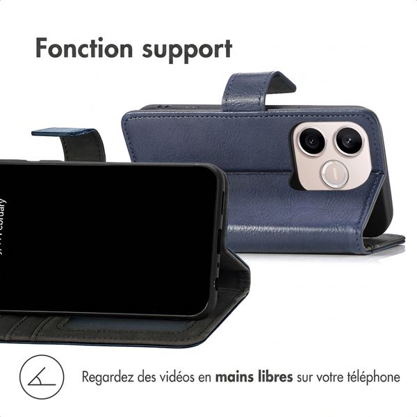 imoshion Étui de télephone portefeuille de luxe Honor 600 Lite - Bleu foncé