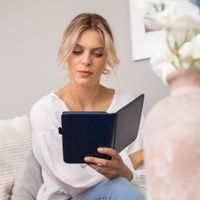imoshion Étui de liseuse portefeuille en cuir végan Kobo Elipsa 2E - Bleu foncé