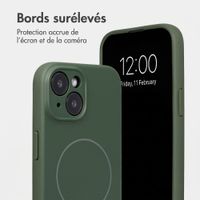 Accezz Coque Grip avec MagSafe Apple iPhone 15 - Vert foncé